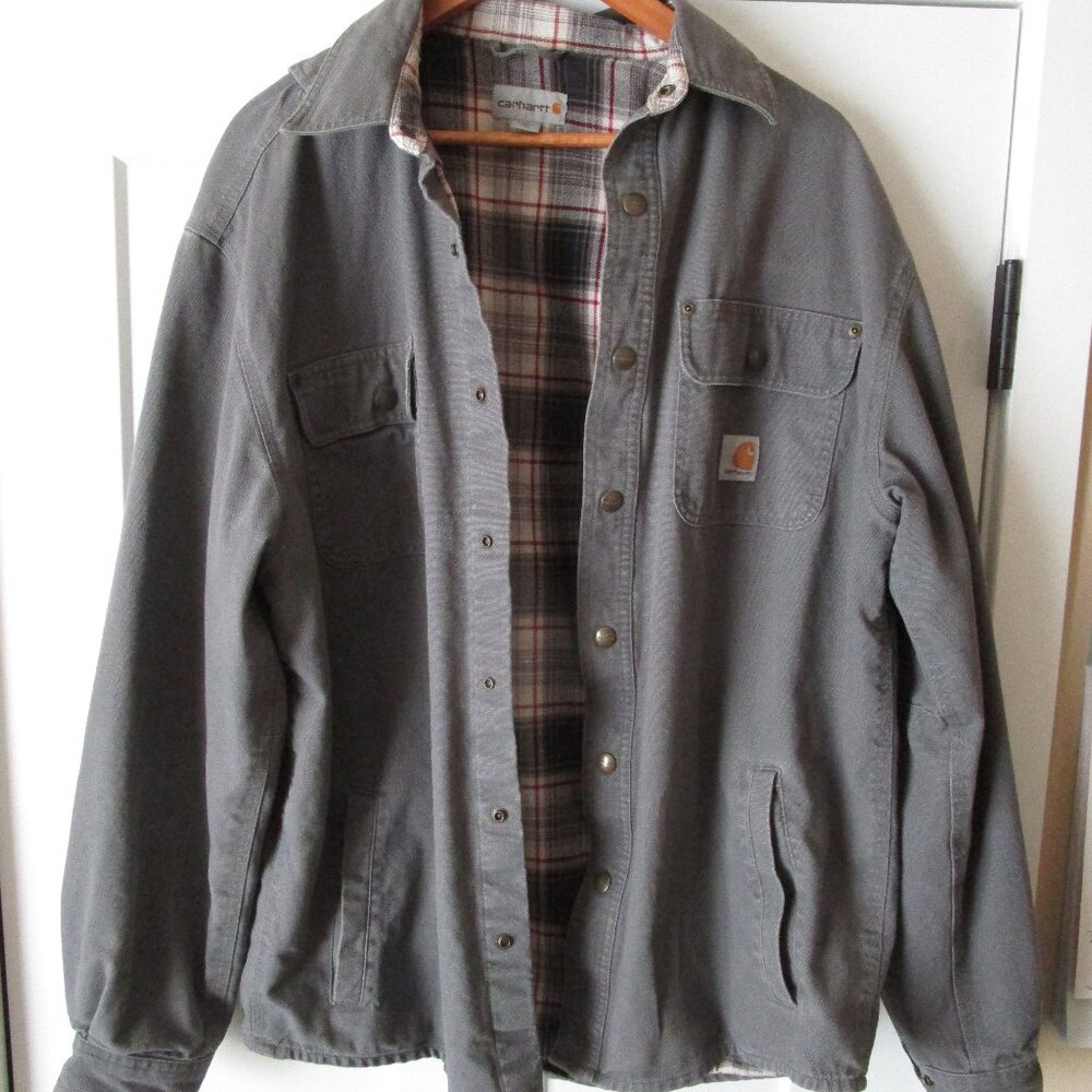 Carhartt Weathered Canvas Shirt Jacket - Men's Medium